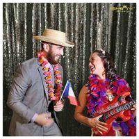 Mermaid Sequin Photography Backdrop 5FTX7FT Black and Silver Sequin Two Color Changed Reversible Shimmer Sequin Backdrop for Party Decor (5ft X 7ft, Black+Silver)-0906E