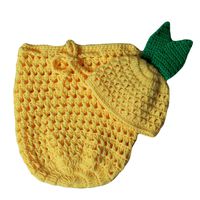 Baby Photography Props Pineapple Hat Sleeping Bag Newborn Boy Girl Photo Shoot Outfits Infant Crochet Unisex Set Yellow