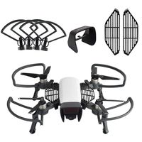 O'woda 3 in 1 Accessories Kits for DJI Spark: 1 Set Propeller Guard with Foldable Landing Gear + Camera Lens Sunhood + Finger Guard Board