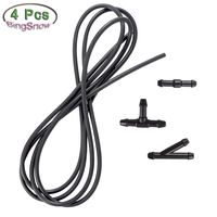 BingSnow Windshield Washer Nozzle Hose Kit, Universal 3 Meters Washer Fluid Hose with 3 Pcs Hose Connectors Suitable for Most Windshield Washer Nozzle Installation
