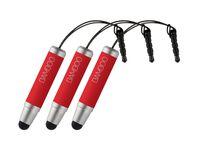 Wacom Bamboo Stylus Mini for iPad/iPhone/iPod Touch/Kindle CS120R - 3 Packs (RED)