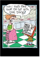 0082 'Poke Your Eye Out' - Funny Mother's Day Greeting Card with 5" x 7" Envelope by NobleWorks