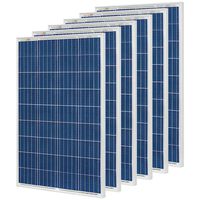 Richsolar 6 Pieces 100 Watt Polycrystalline 100W 12V Solar Panel High Efficiency Poly Module RV Marine Boat Off Grid (6pcs)