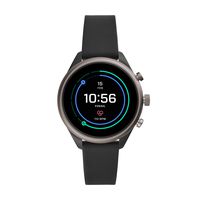 Fossil Women's Gen 4 Sport Heart Rate Metal and Silicone Touchscreen Smartwatch, Color: Grey, Black (FTW6024)