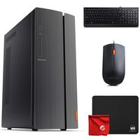 Lenovo 510A Business Desktop (AMD Ryzen 3 3200G 3.6GHz, 8GB RAM, Windows 10 Pro 64-Bit, 256GB SSD, DVD-RW, Radeon Vega 8) Computer Bundle with Mouse Pad