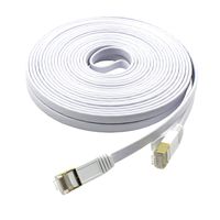 Mcsher Cat 7 Ethernet Cable 50 ft Shielded, Solid Flat Internet Network Computer Patch Cord, Durable Cat7 High Speed RJ45 LAN Wire for Router, Modem, Gaming, Hub