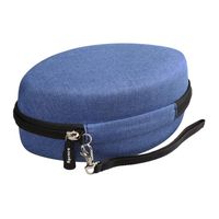 Hard Carry Travel Bag Case for iJoy Matte Finish Premium Rechargeable Wireless Headphones Bluetooth Over Ear Headphones Foldable Headse (Blue)