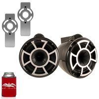 Wet Sounds for Mastercraft 2007 & Up - REV10 10" Black Tower Speakers & Mastercraft Tower Adapters