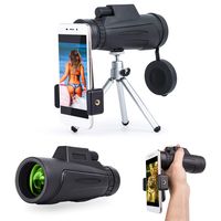 Monocular Telescope, 12x50 Compact Monocular Scope with Smartphone Mount & Tripod for Adults Bird Watching Hunting Concerts Traveling Wildlife Scenery