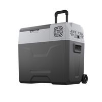 Alpicool CX50 Portable Refrigerator 53 Quart(50 Liter) with Trolley Vehicle, Car, Truck, RV, Boat, Mini Fridge Freezer for Driving, Travel, Fishing, Outdoor -12/24V DC