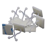 Yongcun Self Adhesive Twist Lock Cable Management Wave Locks Adhesive Kurly Lock on Adhesive Base Pack of 50pcs Fit Cable Max.10mm MTT10