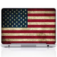Meffort Inc 17 17.3 Inch Laptop Notebook Skin Sticker Cover Art Decal (Included 2 Wrist pad) - USA Flag