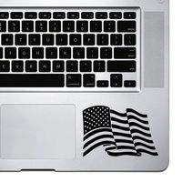 StickAny Palm Series American Flag Sticker for MacBook Pro, Chromebook, and Laptops (Black)