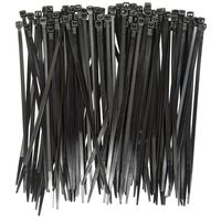Bundle Buddies Cable Ties with Tensile Strength of 50 lb, 100 count, 11-Inch Length, Black