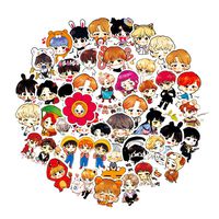 BTS Stickers for Laptop Cartoon Kpop Bangtan Boys Water Bottles Phone Notebook Guitar Car Luggage Skateboard Decals 63pcs