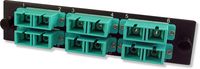 Lynn Electronics 12 Fiber SC 10GIG Multimode Adapter Strip, 6 Duplex SC 10GIG Ports, LGX Footprint