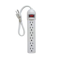 ALEKO PS025 Outlet Surge Protector Power Strip UL Certified with 6 Outlets and 25 Foot Cord Gray