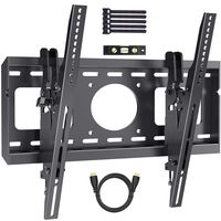 Advanced Tilting TV Wall Mount Bracket with Low Profile Design for Most 26-55 Inch LED, LCD, OLED, Curved, Plasma Flat Screen TVs - 15 Degrees Tilt Mounting Bracket with VESA 400x400mm by PERLESMITH (Renewed)