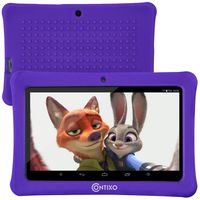 [Upgraded] Contixo K1 HD 7" 6.0 Android Tablet for Kids, Bluetooth WiFi Dual Camera Parental Controls for Children with Durable Protection Case, Pre-Installed Learning Games & Education Apps - Purple