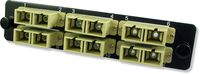 Lynn Electronics 12 Fiber SC Multimode Adapter Strip, 6 Duplex SC Ports, LGX Footprint