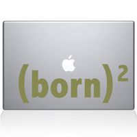 The Decal Guru Born Again MacBook Decal Vinyl Sticker - 11" MacBook Air - Gold (1102-MAC-11A-G)
