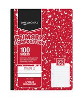 AmazonBasics Primary Composition 1/2" Ruled, 100-Sheet, 9.75" x 7.5", 15-Pack