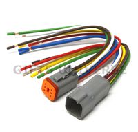 Deutsch DT 6-pin Pigtail Kit, 16AWG NMMA ABYC USCD Certified Boat RV Wire, 600V, Made in USA