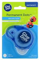 Glue Dots Permanent Dot N' Go Dispenser with 200 (.375 Inch) Permanent Adhesive Dots (11345)