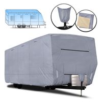 RVMasking Upgraded 100% Waterproof Oxford Travel Trailer RV Cover, Fits 26'1" - 28'6" RVs - Easy Installaiton Anti-UV Ripstop Camper Cover with Tongue Jack Cover & Adhesive Repair Patch