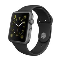 Apple Watch Sport 42mm with Space Gray Aluminum Case and Black Sport Band - MJ3T2LLA (Renewed)