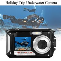 Waterproof Underwater Digital Cameras for Snorkeling,Waterproof Cameras Digital Underwater Video Recorder Camera-Dual Screen Selfie Camera