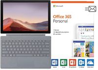 Microsoft Surface Pro 7 12.3" (2736x1824) 10-Point Touch Display Tablet PC W/Surface Type Cover & Office 365 (1year), Intel 10th Gen Core i3, 4GB RAM, 128GB SSD, Windows 10, Platinum (Latest Model)