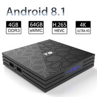 Android 8.1 TV Box, WISEWO 4GB/ 64GB Quad-Core Cortex-A53 64 Bits Smart TV Media Box Support 2.4GHz/5GHz WiFi 4K 3D Ultra HD HDMI H.265