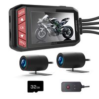 LANCERTECH LT-510 Motorcycle Dash Camera, FHD 1080P Front and Rear Driving Recorder 2.7 Inch LCD Screen 130° Wide Angle with WDR, G-Sensor, Loop Recording