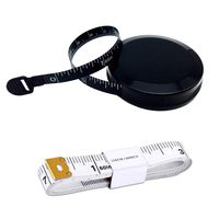 2 Packs Tape Measure for Body Measuring Tape for Cloth Measuring Tape for Sewing Tailor Fabric Measurements Tape (Black)
