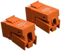 Platinum Tools EZ-SnapJack Cat5e, Orange. 4/Clamshell.