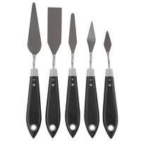 Tavolozza Palette Knife with Comfort Grip Set, 5 pcs Rubber Handle