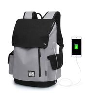 WindTook Laptop Backpack for Women and Men Travel Computer Bag School College Daypack with USB Charging Port Suits 15 Inch Notebook Canvas-Medium Gray