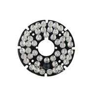 HonYan 2PCS 48 LEDs 5mm 850nm IR Infrared Board Round Plate 90 Degrees