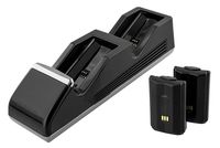 Nyko Charge Base S - 2 Port Controller Charger with 2 Rechargeable Batteries for Xbox 360