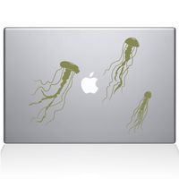 The Decal Guru Jellyfish MacBook Decal Vinyl Sticker - 13" MacBook Air - Gold (1108-MAC-13A-G)