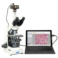 OMAX 40X-2000X Advanced LED Plan Phase Contrast Trinocular Compound Microscope with 14MP Camera