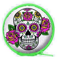 Earbuds with Case (Sugar Skulls)