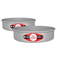 Fat Daddio's Anodized Aluminum Round Cake Pans, 2 Piece Set, 4 x 2 Inch