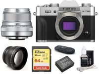 FUJIFILM X-T30 Mirrorless Digital Camera Body (Silver) + XF 23mm f/2 R WR Lens (Silver) Bundle, Includes: SanDisk 64GB Extreme SDXC Memory Card, Card Reader, Memory Card Wallet and Lens Cleaning Kit