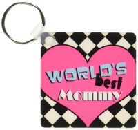 3dRose Worlds Best Mommy - Key Chains, 2.25 x 4.5 inches, set of 2 (kc_10845_1)