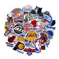 NBA Team Logo Stickers Decals 43 Pack for Water Bottle Laptop Skateboard Bicycle Motorcycle Car Bumper Luggage Travel Case, Waterproof, All Teams Collection, 30Pcs Team Logo + 13Pcs All-Star Logo
