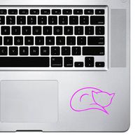 StickAny Palm Series Cat Outline Sticker for MacBook Pro, Chromebook, and Laptops (Hot_Pink)