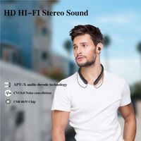 HX831 Wireless Headphones Retractable Earbuds Sport Neckband Bluetooth Headphones HD Stereo Bluetooth 4.1 Earphones w/Mic IPX5 Sweatproof fo Gym Workout Talk Time up to 15 Hours Rosegold