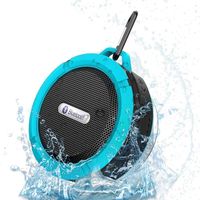 Bluetooth Speaker,Waterproof Shower Speaker,Portable Speaker with Micro SD Card Slot, Built-in Mic,Enhanced Bass, Works with iPhone, iPad, Samsung, Nexus, HTC, Laptops (Blue)